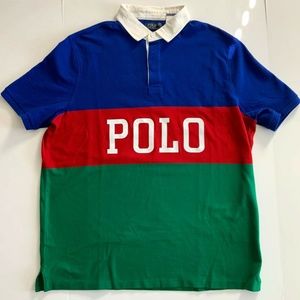 POLO RALPH LAUREN HI TECH RUGBY SHIRT XL SPELLOUT